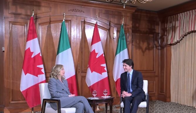 G7, Meloni a Trudeau “Puntiamo a risultati concreti e incisivi”