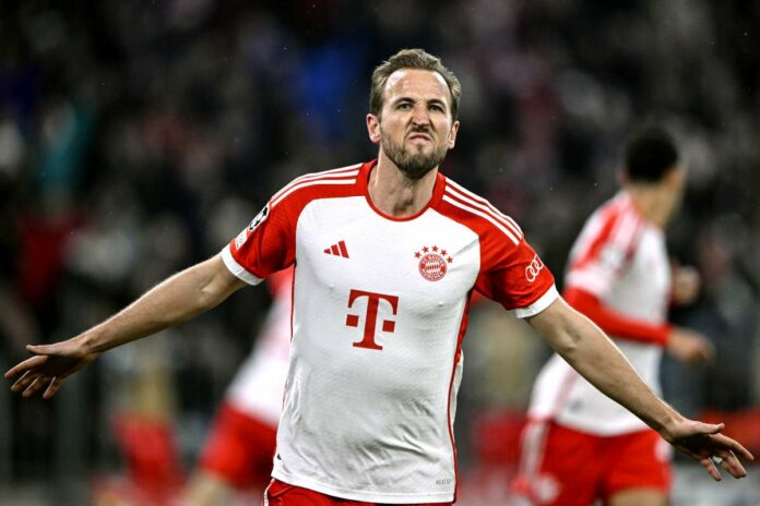 TOR zum 3:0 Harry Kane FC Bayern Muenchen FCB (09) Torjubel FC Bayern Muenchen FCB vs Lazio Rom Achtelfinale Rueckspiel