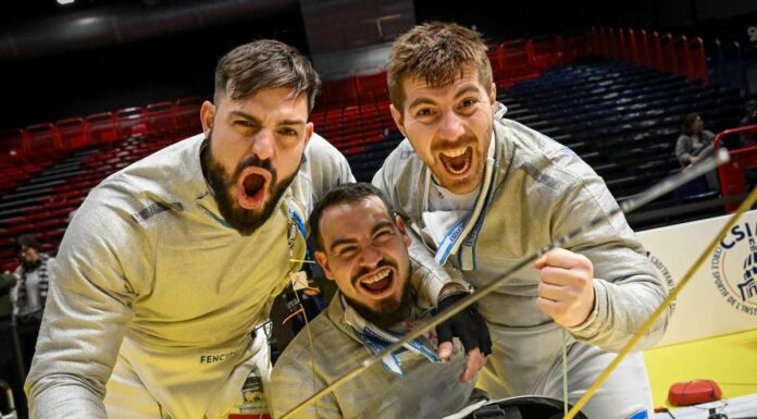 Azzurri della sciabola di bronzo agli Europei paralimpici