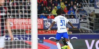 L’Inter vince anche a Bologna, decide una rete di Bisseck