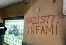 Agrigento, scritte intimidatorie contro la sede di Fdi. Savarino “Atto vile”