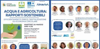 “Acqua e Agricoltura: rapporti sostenibili”, il 26 marzo convegno a Roma