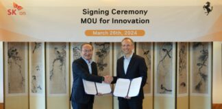 Accordo tra Ferrari e SK On per tecnologia celle per batterie