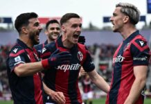 Bologna-Salernitana 3-0, rossoblù a -2 dalla Juventus
