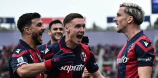 Bologna-Salernitana 3-0, rossoblù a -2 dalla Juventus