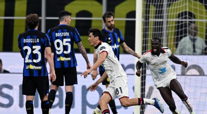 Il Cagliari non si arrende e ferma l’Inter sul 2-2