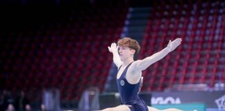 Baby Brugnami accende la pedana della Fiera di Rimini