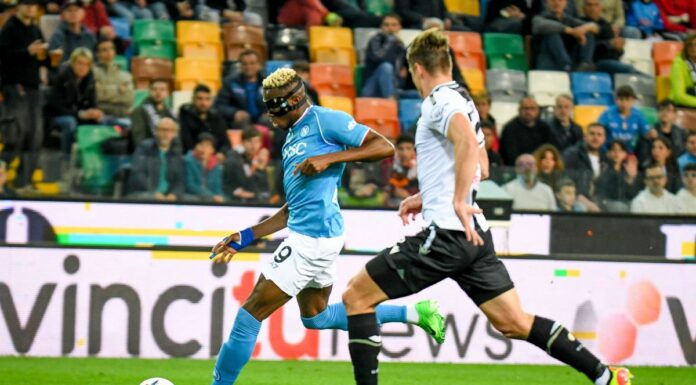 Osimhen non basta, il Napoli fa 1-1 a Udine