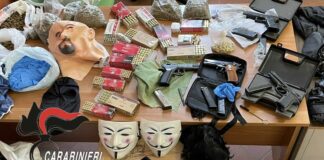 Armi, droga e maschere di “V per vendetta” sequestrate a Napoli