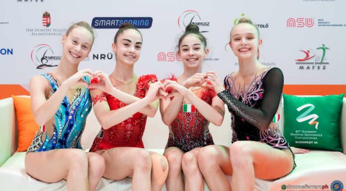 Italbaby quinta agli Europei di ritmica a Budapest
