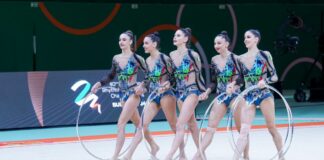 Farfalle d’oro ai cinque cerchi agli Europei di ritmica