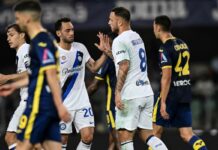 L’Inter chiude con un pareggio, 2-2 sul campo del Verona