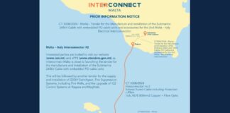 Malta, in corso preparativi per secondo interconnettore con la Sicilia