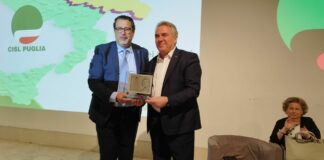 Cisl Puglia, conferito a Luigi Sbarra premio Tina Anselmi