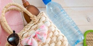 Cosmetici che dovrebbero essere nel beauty case nell’estate 2024 occhiali da sole acqua ciabattine