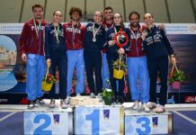 Gli scudetti della spada a Fiamme Oro e Aeronautica Militare