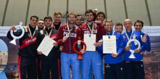 Assoluti, Fiamme Oro e Fiamme Gialle vincono titoli a squadre sciabola