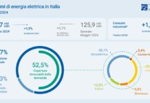 A maggio record per la domanda di energia coperta da fonti rinnovabili