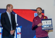 Il principe Williams fa visita alla nazionale inglese