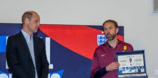 Il principe Williams fa visita alla nazionale inglese