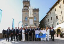 Delegazione olimpica San Marino ricevuta dai Capitani Reggenti