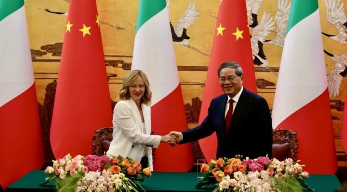 Meloni “Rafforzare il partenariato tra Italia e Cina”