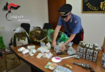 Alatri, sequestrati 30 chili di droga e un revolver, arrestato 29enne