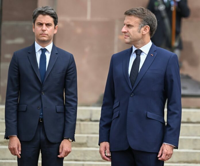 Parigi, il presidente Macron ed il premier Attal partecipano alla cerimonia presso il memoriale di Mont-Valerien