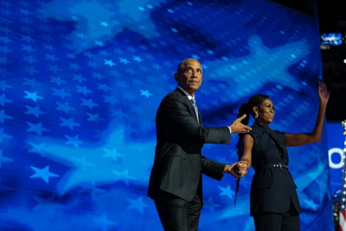 Chicago, gli Obama a sostegno di Kamala Harris per le elezioni Usa 2024