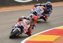 Ad Aragon Marc Marquez in pole, a ruota Acosta e Bagnaia