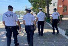 Sopralluogi della polizia locale di Venezia nella zona di Cannaregio