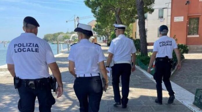 Sopralluogi della polizia locale di Venezia nella zona di Cannaregio