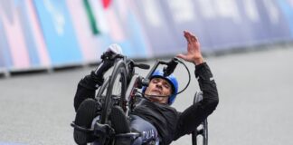 Bronzo Luca Mazzone nella gara su strada H1-2