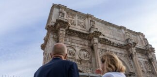 Maltempo, sopralluogo di Sangiuliano all’Arco di Costantino a Roma