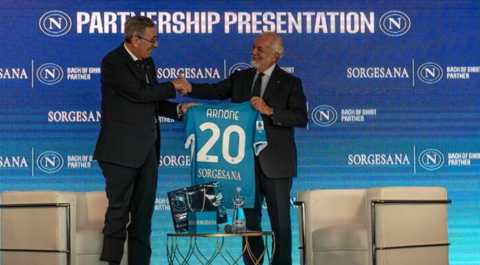Acqua Sorgesana è il nuovo Back of Shirt Partner del Napoli