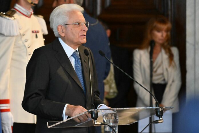 Roma - La cerimonia di riconsegna della Bandiera degli atleti azzurri reduci da Parigi 2024