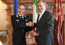 Brugnaro riceve il nuovo comandante provinciale dei Carabinieri Aquilio