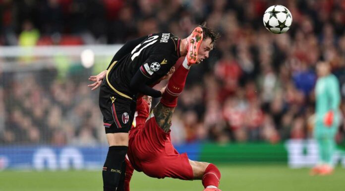 Liverpool-Bologna 2-0, Mac Allister e Salah in gol