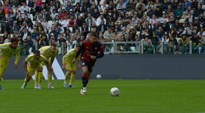 Juventus-Cagliari 1-1, decidono i rigori di Vlahovic e Marin