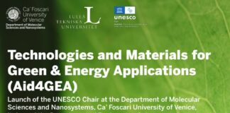 Cà Foscari, nuova cattedra Unesco su tecnologie per applicazioni verdi