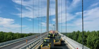Webuild, sul Ponte di Braila riasfaltatura con miscela ultraresistente