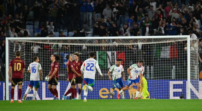 Rimonta red devils con gli azzurri in 10, Italia-Belgio 2-2