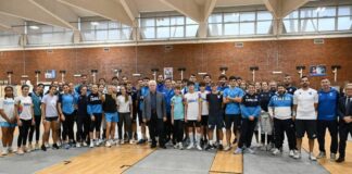 Azzi in visita alla Nazionale di sciabola