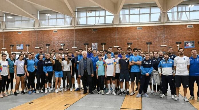 Azzi in visita alla Nazionale di sciabola