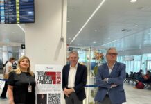 All’aeroporto di Palermo racconti e podcast inediti inquadrando un qrcode