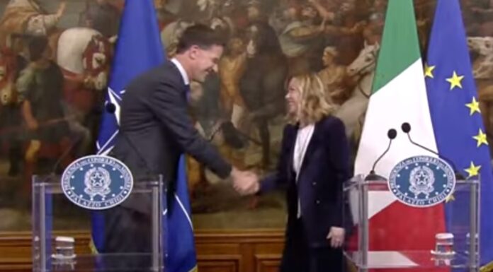 Meloni incontra Rutte “La Nato pilastro imprescindibile per sicurezza”