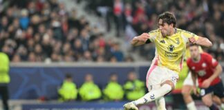 Lille-Juventus 1-1, Vlahovic risponde a David
