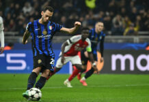 Calhanoglu su rigore, a San Siro Inter-Arsenal 1-0