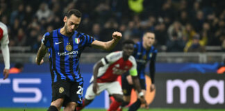 Calhanoglu su rigore, a San Siro Inter-Arsenal 1-0
