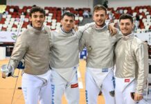 L’Italia maschile della sciabola di bronzo in Algeria